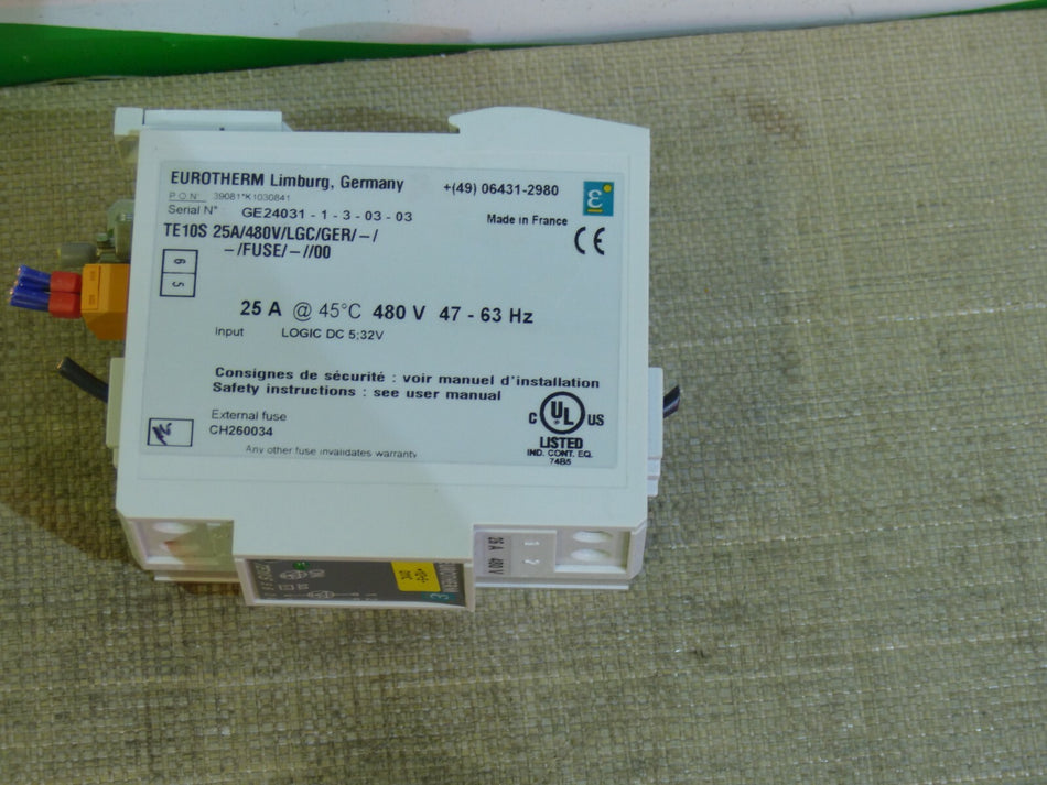 Eurotherm TE10S 25A/480V/LGC/GER/-/-FUSE/-//00  s.Bilder