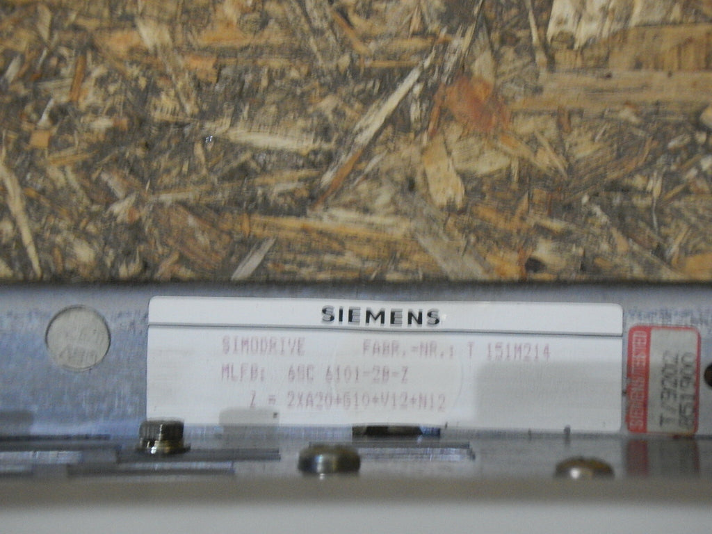  SIMODRIVE 6SC6101-2B-Z  SIEMENS Z=2XA20+610+V12+N12