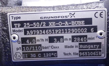 Grundfos Pumpe TP 25-50/2 XE-O-A-BUBE Motor VEM KPER 63 K2/2292