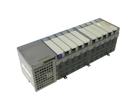 Allen Bradley SLC 500 1746-P4 + 9x 1746-BAS + 1x 1746-OBP16