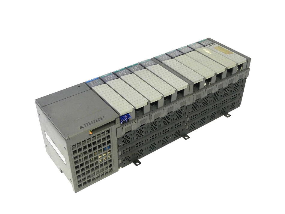 Allen Bradley SLC 500 1746-P4 + 9x 1746-BAS + 1x 1746-OBP16