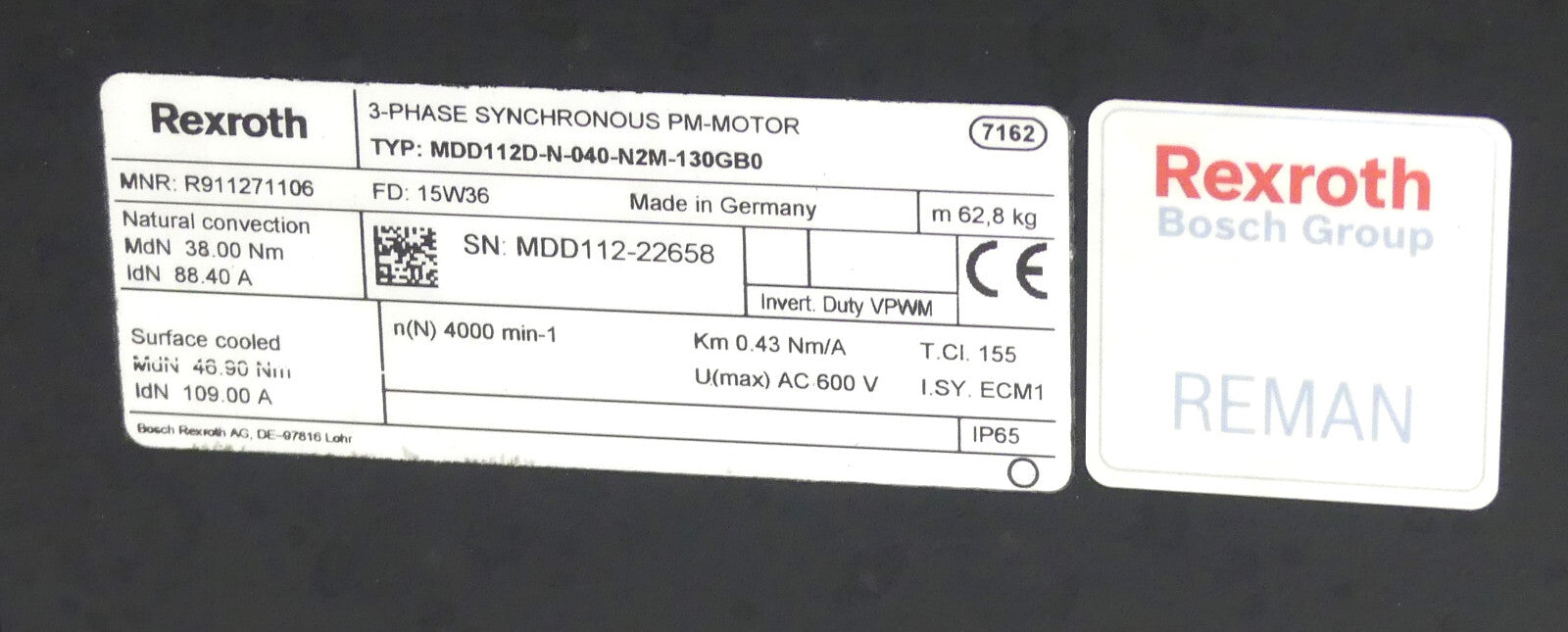 REXROTH MDD112D-N-040-N2M-130BG0