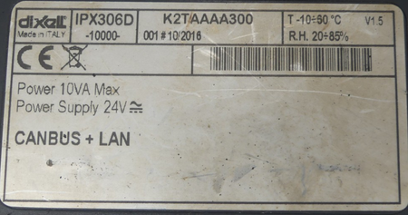 Emerson Climate Technologies Dixell IPX306D Canbus+Lan