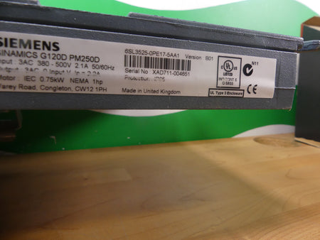 Siemens Sinamics PM250D 6SL3525-0PE17-5AA1    6SL3 525-0PE17-5AA1 / V:B01