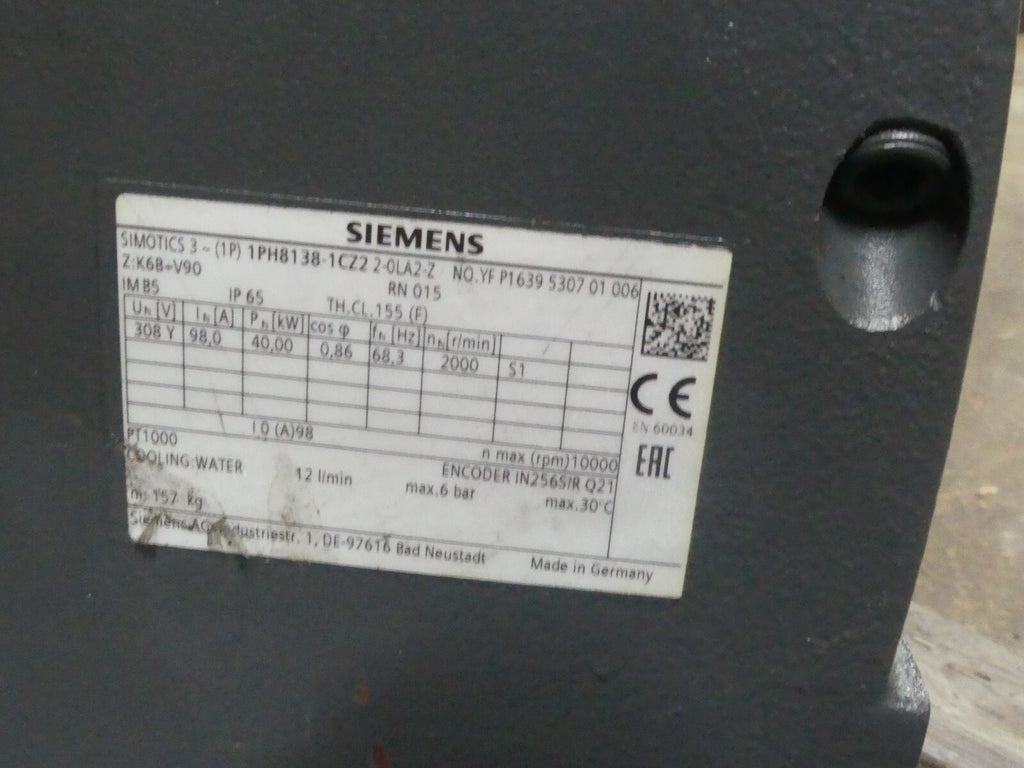Siemens Simotics 3~ 1PH8138-1CZ22-0LA2-Z Defekt s.Bilder