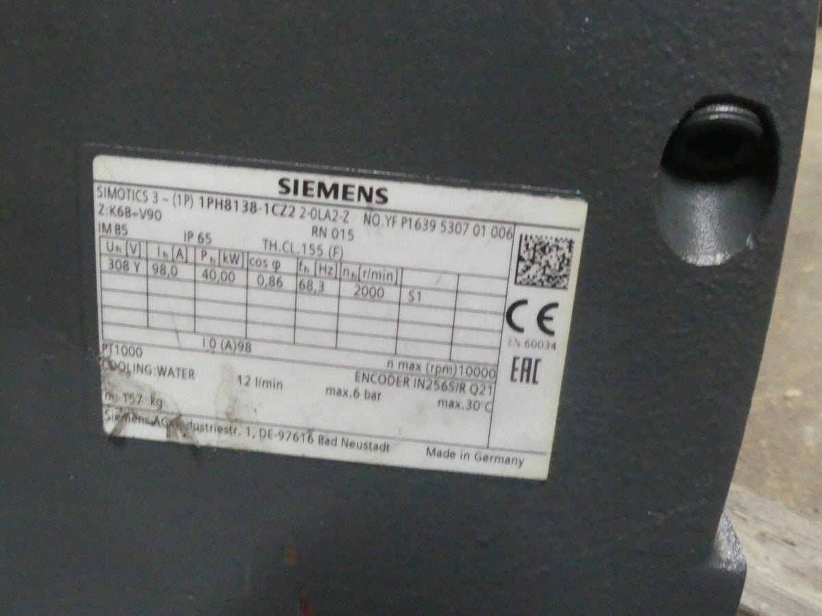 Siemens Simotics 3~ 1PH8138-1CZ22-0LA2-Z Defekt s.Bilder