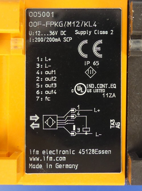 IFM 005001 00F-FPKG/M12/KL4