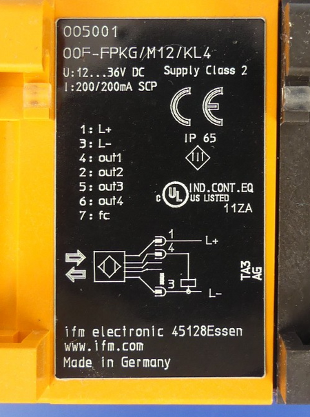IFM 005001 00F-FPKG/M12/KL4