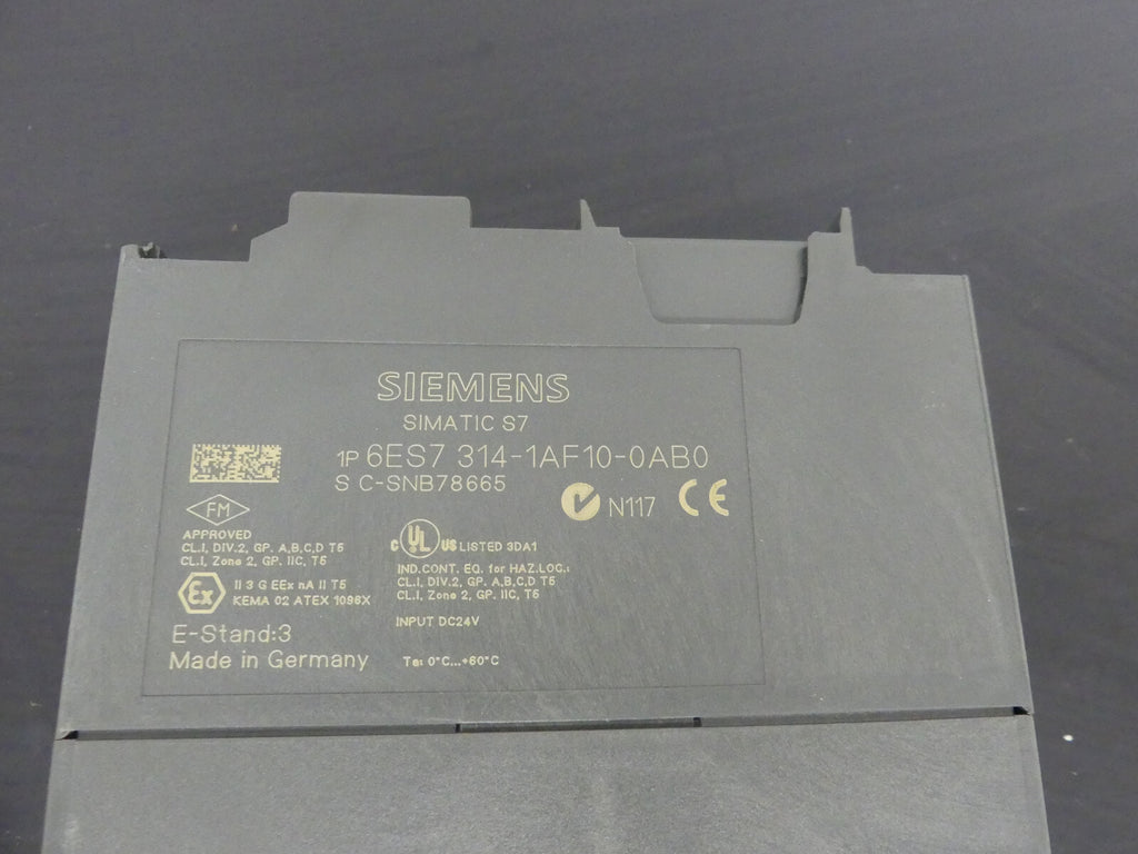 Siemens 6ES7 314-1AF10-0AB0 onhe deckel