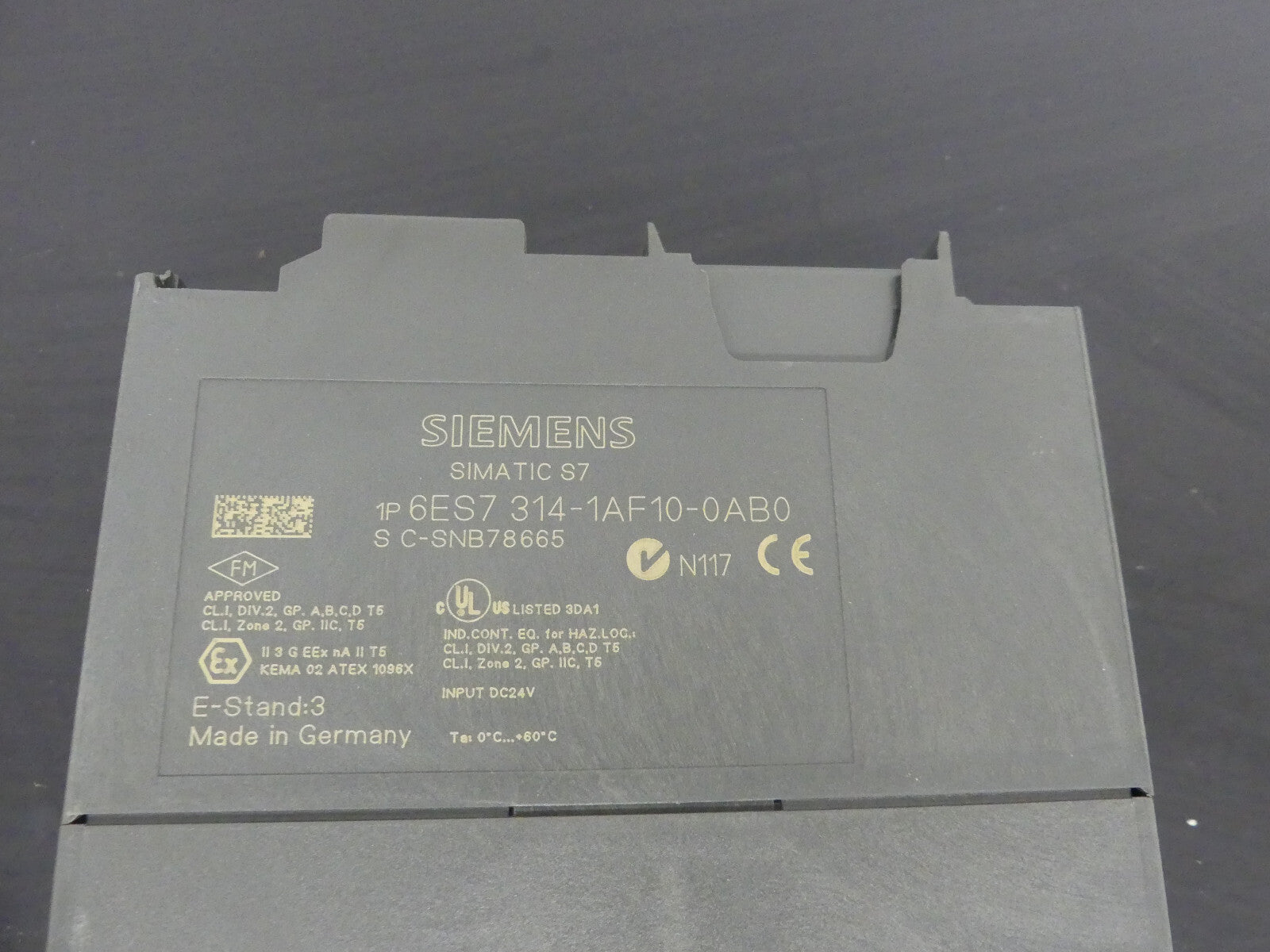 Siemens 6ES7 314-1AF10-0AB0 onhe deckel