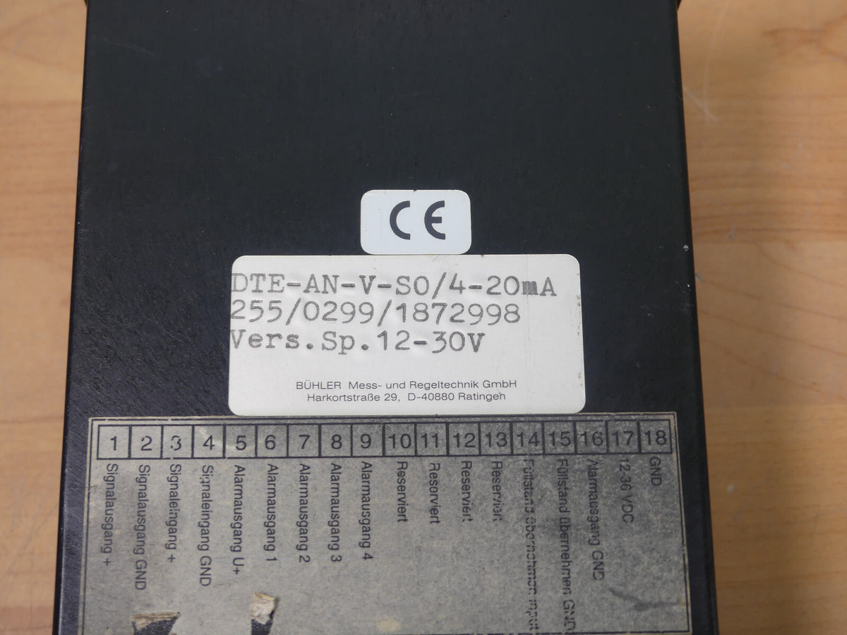 bühler DTE-AN-V-SO/4-20mA 255/0299/1872998