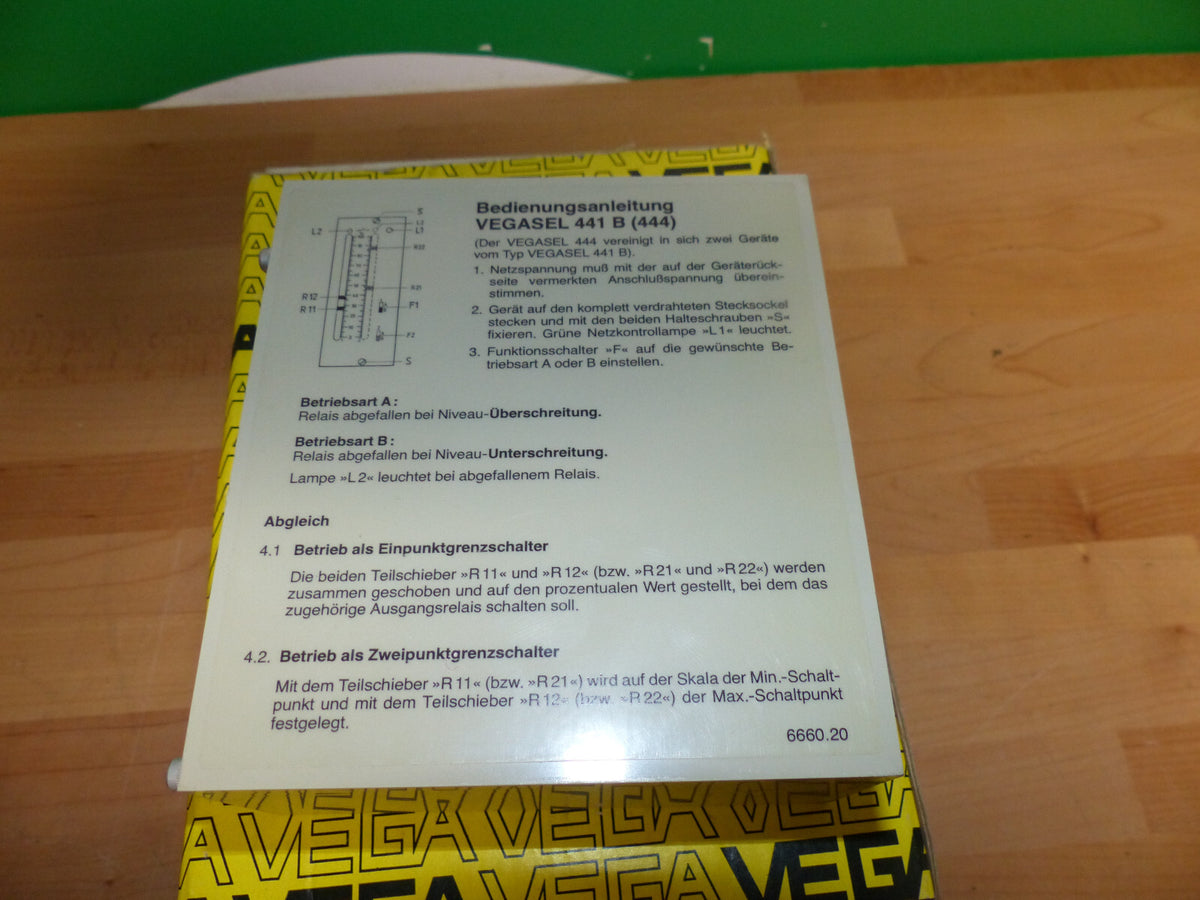 Vegasel 444 (441 B) VEGA Zusatzgrenzschalter s.Bilder