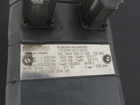 Siemens 1ft6044-1af71-3ag0 Servomotor used s.Bilder