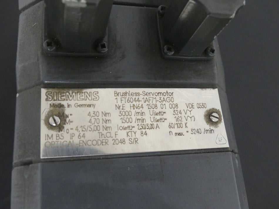 Siemens 1ft6044-1af71-3ag0 Servomotor used s.Bilder