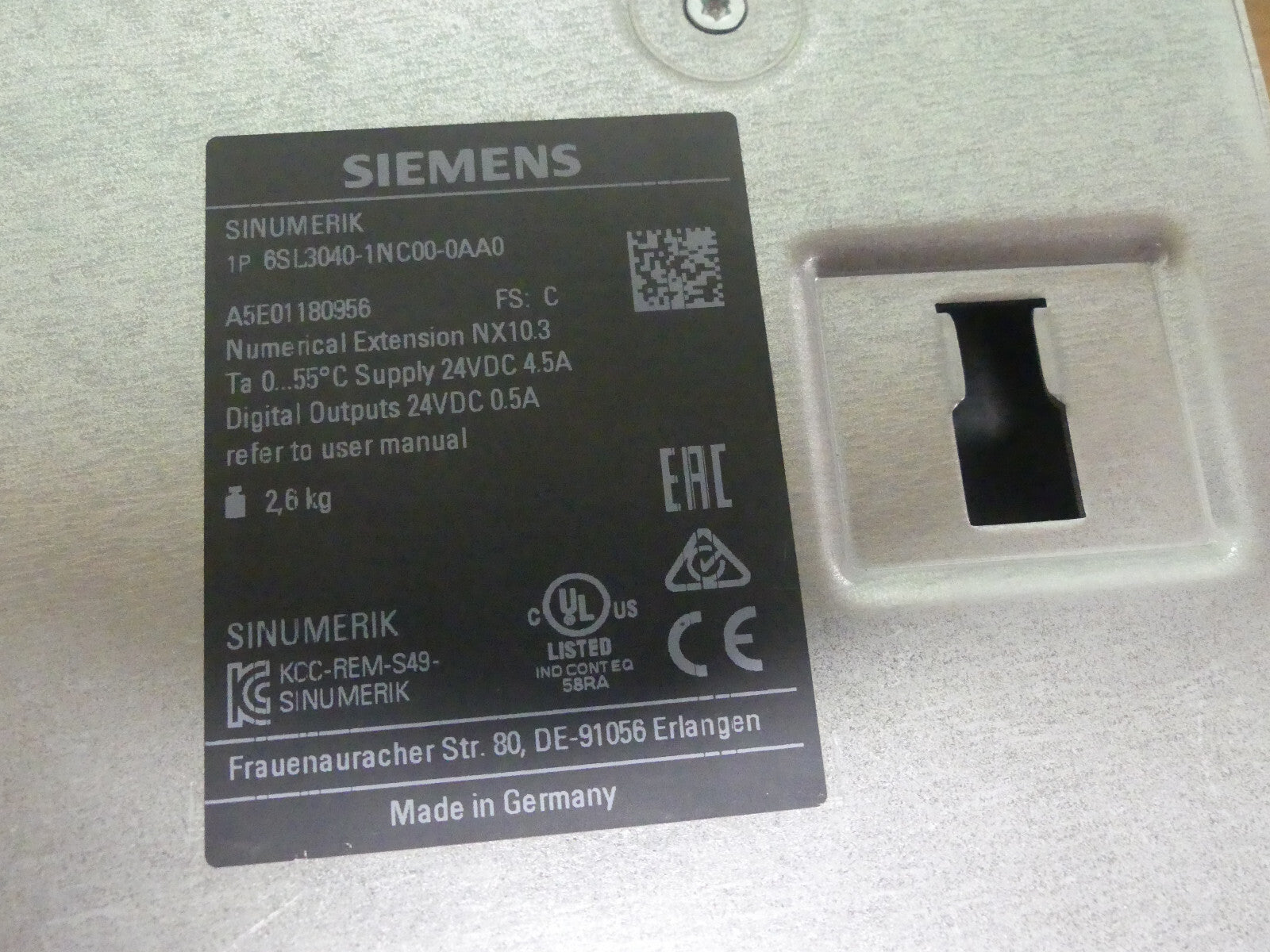 Siemens 6SL3040-1NC00-0AA0 Sinumerik Numerical Extension