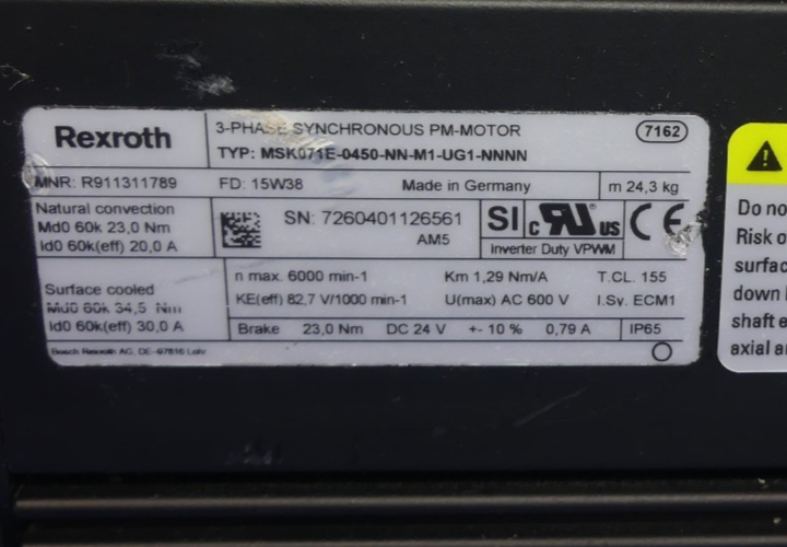 REXROTH MSK071E-0450-NN-M1-UG1-NNNN