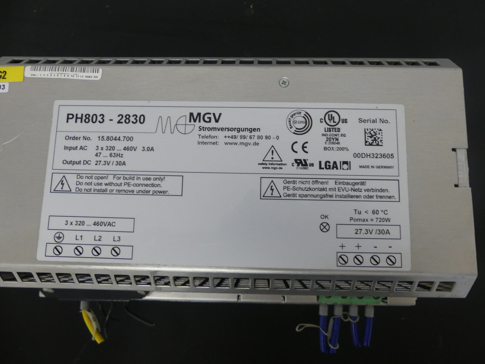 MGV Stromversorgungen PH803-2820