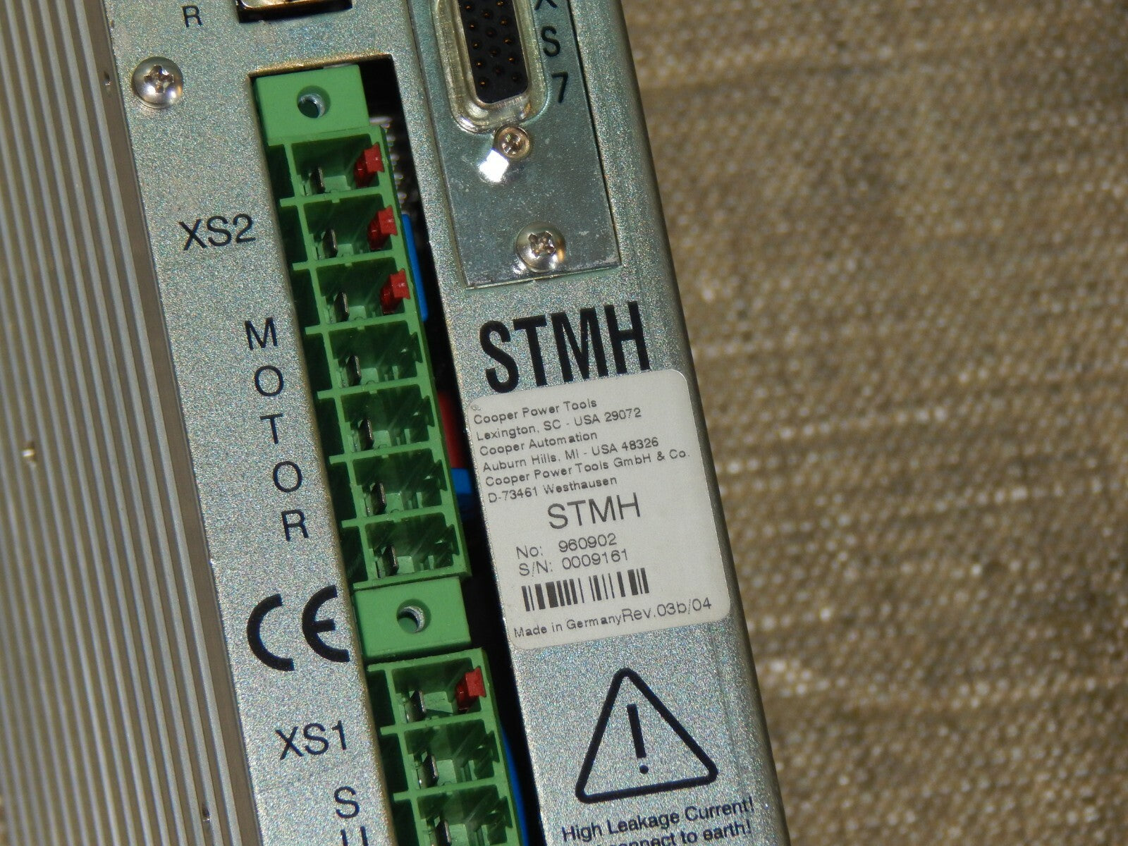 Cooper Power Tools TMH 960902 Servo Controller
