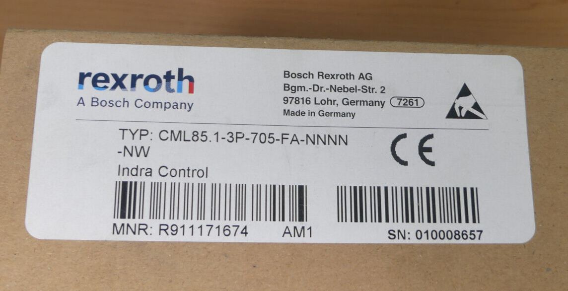 REXROTH CML85.1-3P-705-FA-NNNN-NW  Indra Control MNR: R911171674