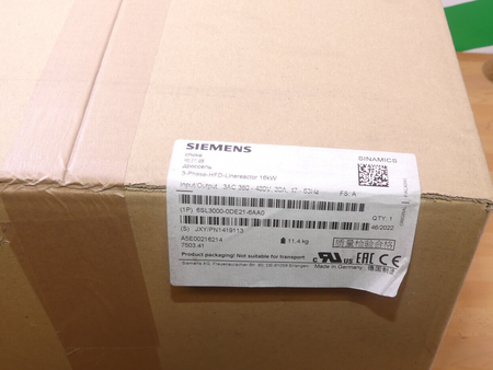 SIEMENS  6SL3000-0DE21-6AA0 3-Phasen HFD Netzdrossel
