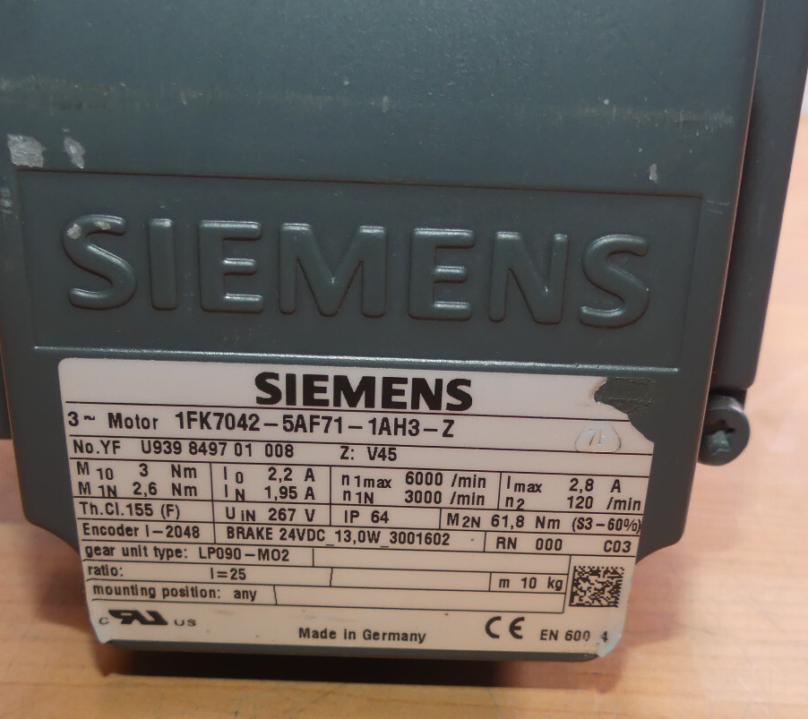 SIEMENS 1FK7042-5AF71-1AH3-Z