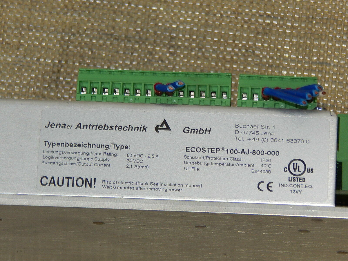  Jenaer Antriebstechnik - 2,1A Servoverstärker   ECOSTEP  100-AJ-800-000 used