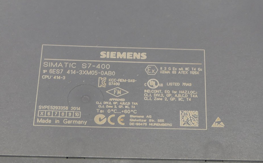 SIEMENS S7-400 6ES7 414-3XM05-0AB0 6ES7414-3XM05-0AB0