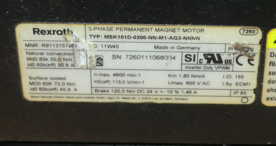 REXROTH MSK101D-0300-NN-M1-AG3-NNNN