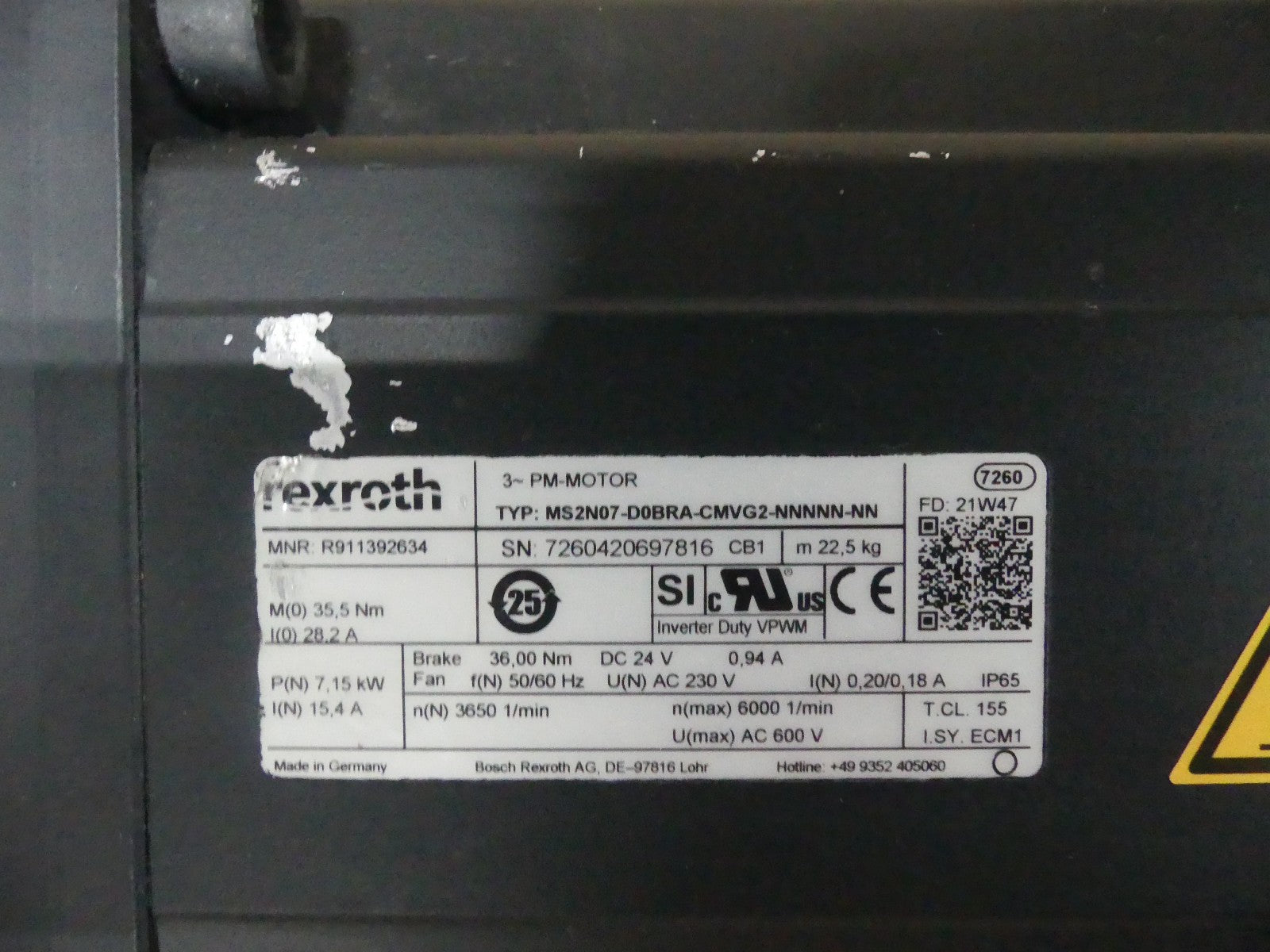 REXROTH MS2N07-D0BRA-CMVG2-NNNNN-NN