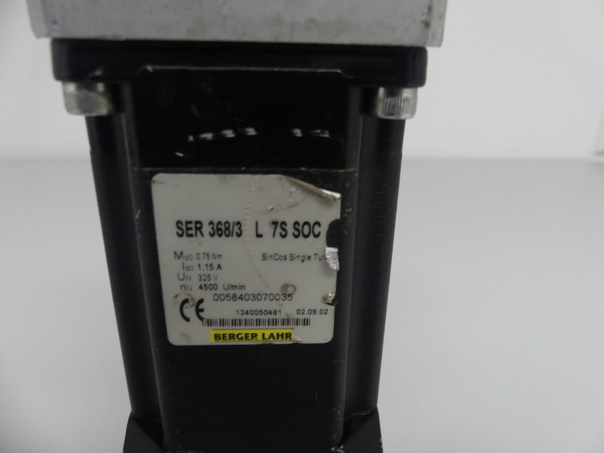 Berger Lahr Servomotor SER 368/3 L 7S SOC + Getriebe PLE 60