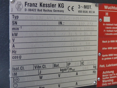 FRANZ KESSLER DMQ 132.AM.4.ADF-C Hauptspindelmotor