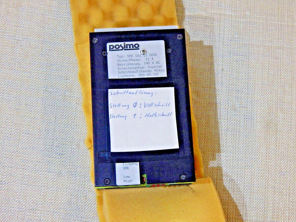 RW ELEKTRONIK POSIMO STEPPING SME 140 12 0002   12A 140 V DC  