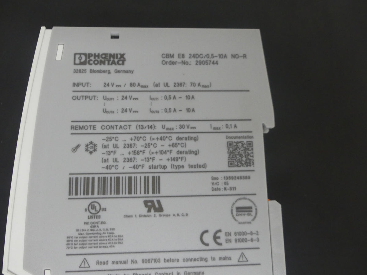 Phoenix Contact CBM E8 24DC/0.5-10A NO-R