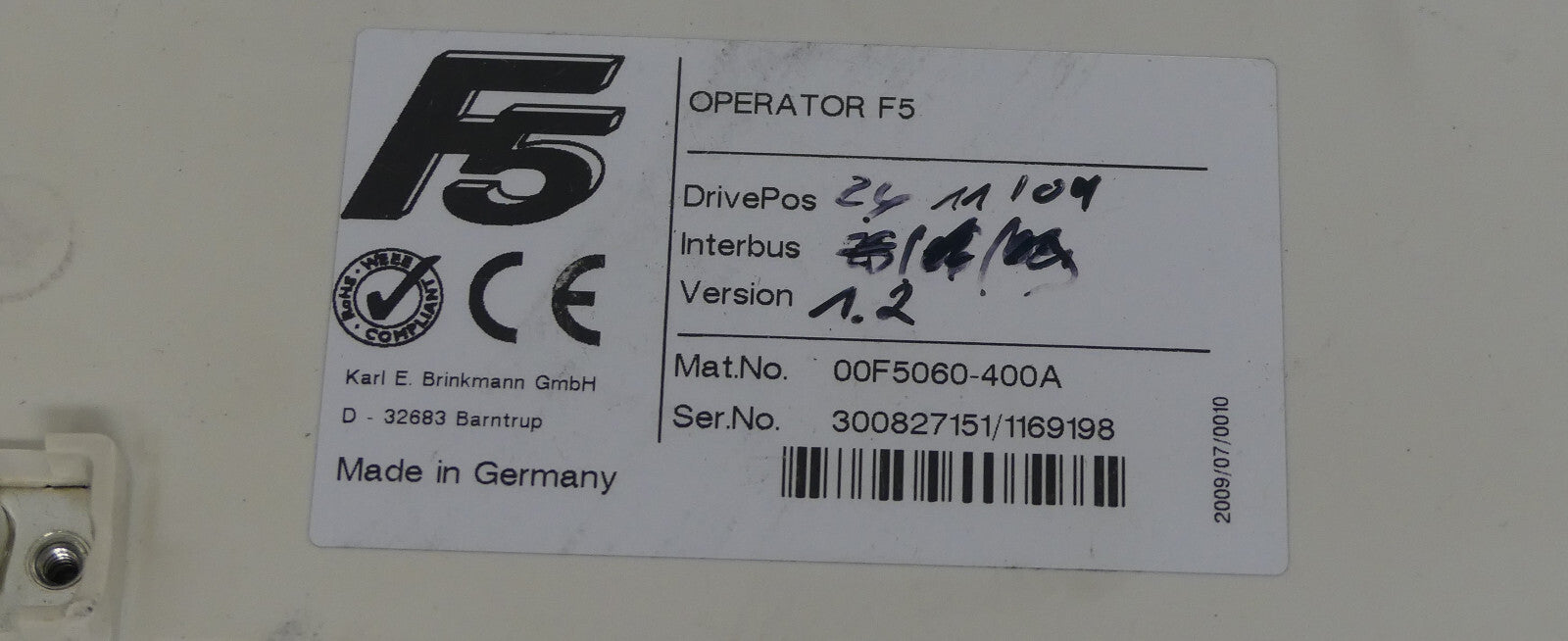 KEB OPERATOR F5 00F5060-400A