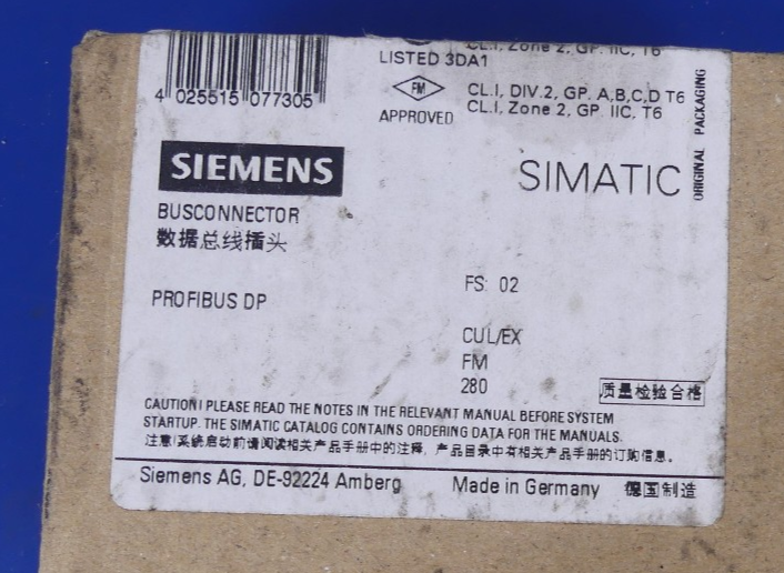Siemens Simatic Busconnector 6ES7 972-0BB52-0XA0