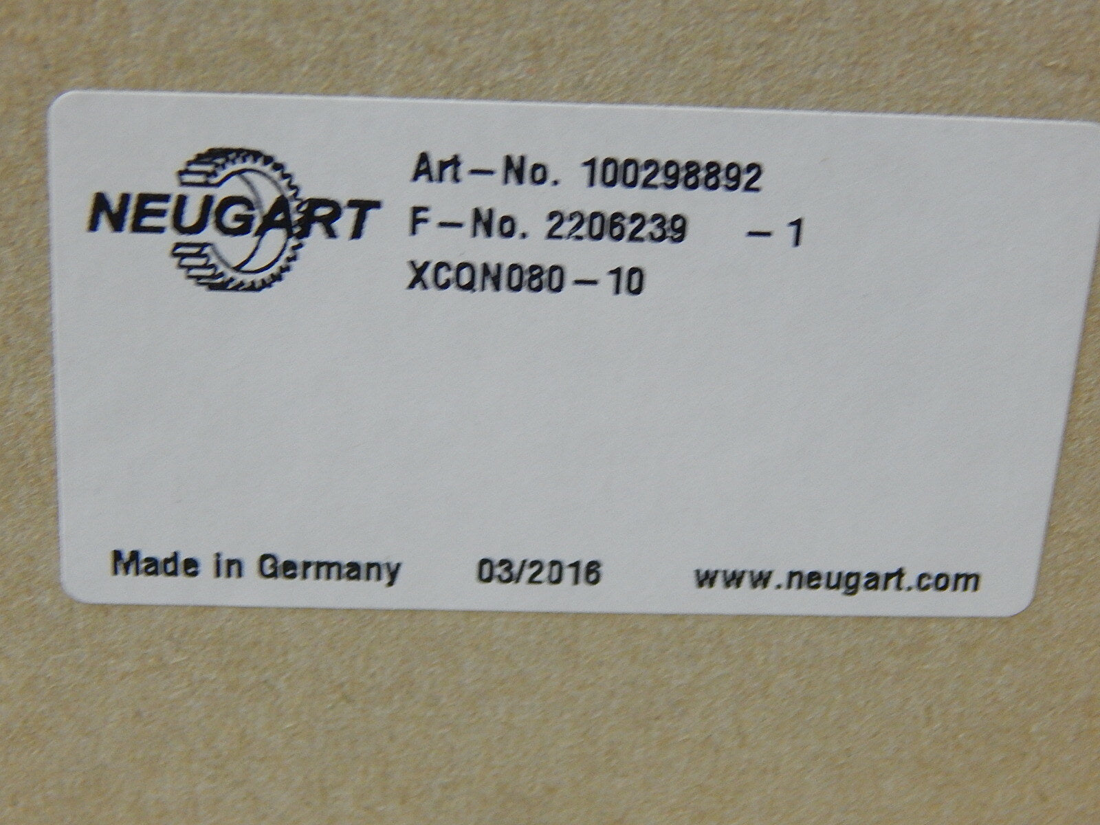 NEUGART Getriebe XCQN080-10 /F-No.2206239 -1/  Art-No.100298892 New