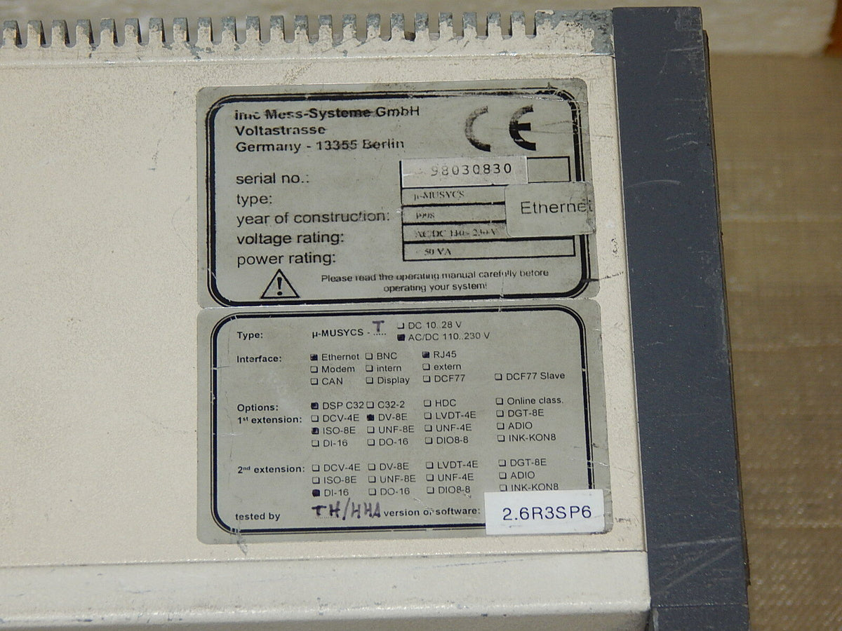 IMC  μ-MUSYCS  Meßsysteme 50VA used