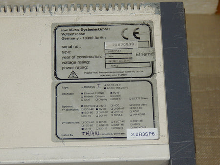 IMC  μ-MUSYCS  Meßsysteme 50VA used