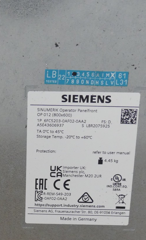 SIEMENS 6FC5203-0AF02-0AA2