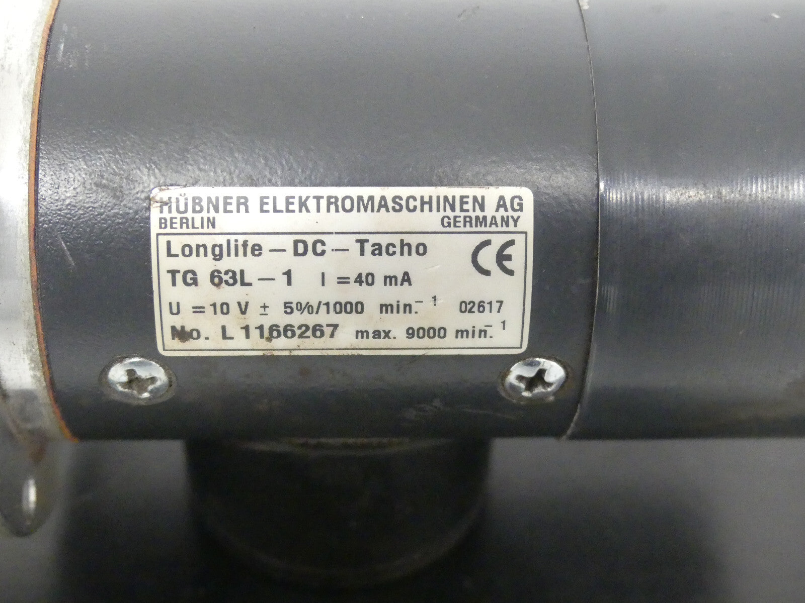HÜBNER ELEKTROMASCHINEN Lonjlife-DC-Tacho TG 63L-1