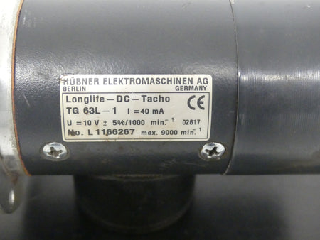 HÜBNER ELEKTROMASCHINEN Lonjlife-DC-Tacho TG 63L-1