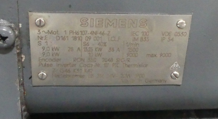 SIEMENS 1 PH6107-4NF46-Z   1PH6 107-4NF46-Z Leicht Beschädgit