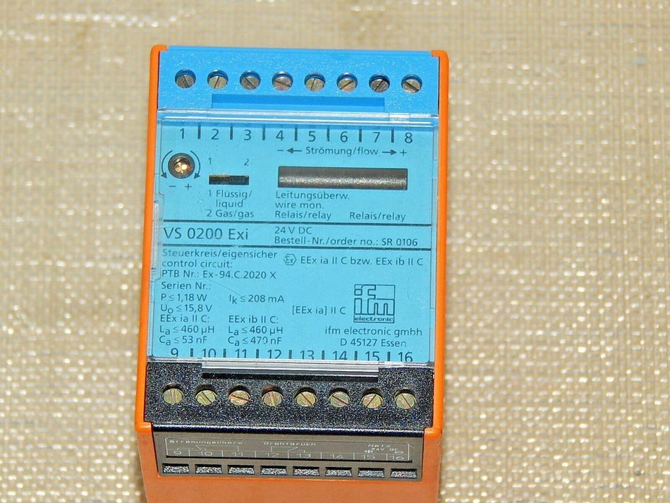  IFM Electronic Strömungswächter VS 0200 Exi / VS0200 Exi PTB.Nr:EX-94.C.2020 X