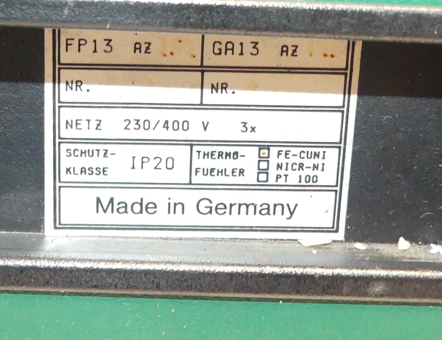 Temperaturregelung Feller Engineering FP13 FP 13 AZ +GA13 AZ s.Bilder