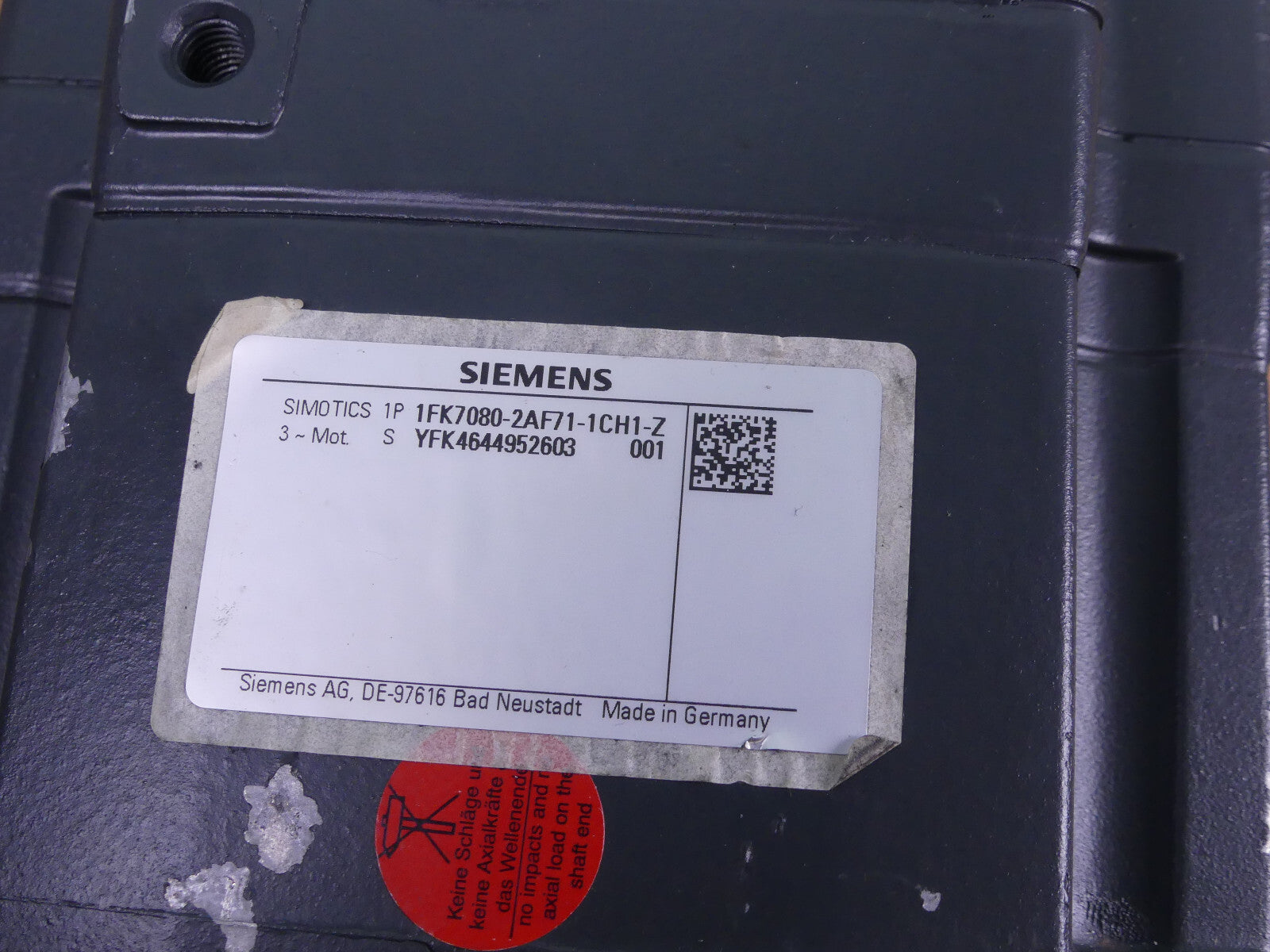 Siemens SIMOTICS S Synchronmotor 1FK7080-2AF71-1CH1-Z