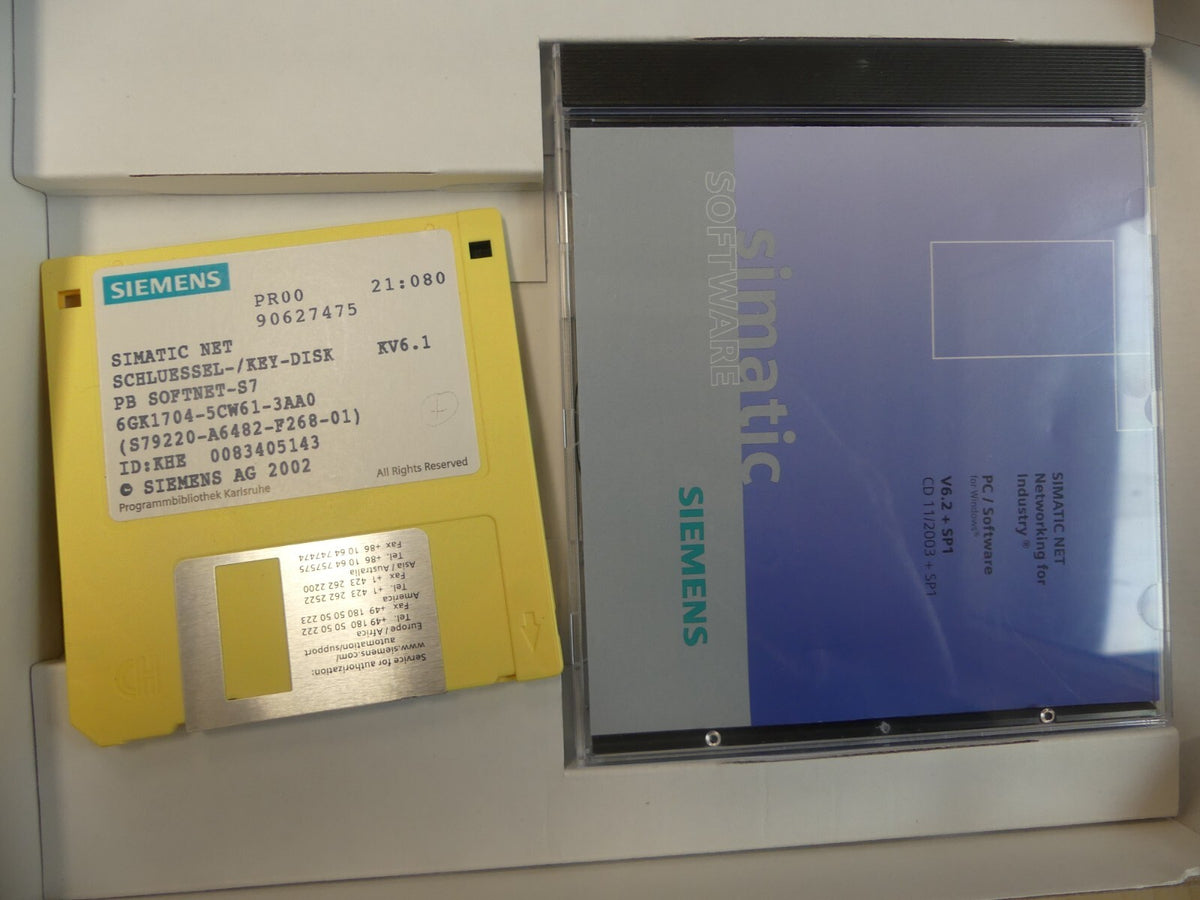 SIEMENS 6GK1704-5CW61-3AA0 Runtime Software + 6GK1704-0AA07-3AA0