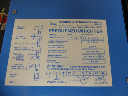 STÖBER Antriebstechnik, Frequenzumrichter FAS 1015/-1