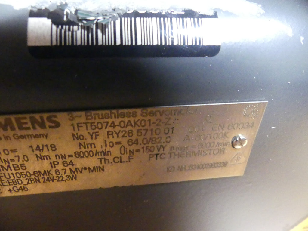 Siemens 1FT5074-0AK01-2-Z