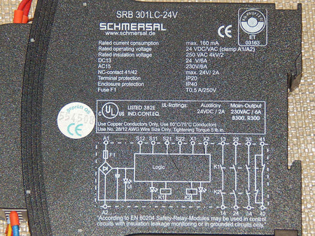  Schmersal SRB 301LC-24V // SRB301LC-24V  Sicherheitsrelais  used