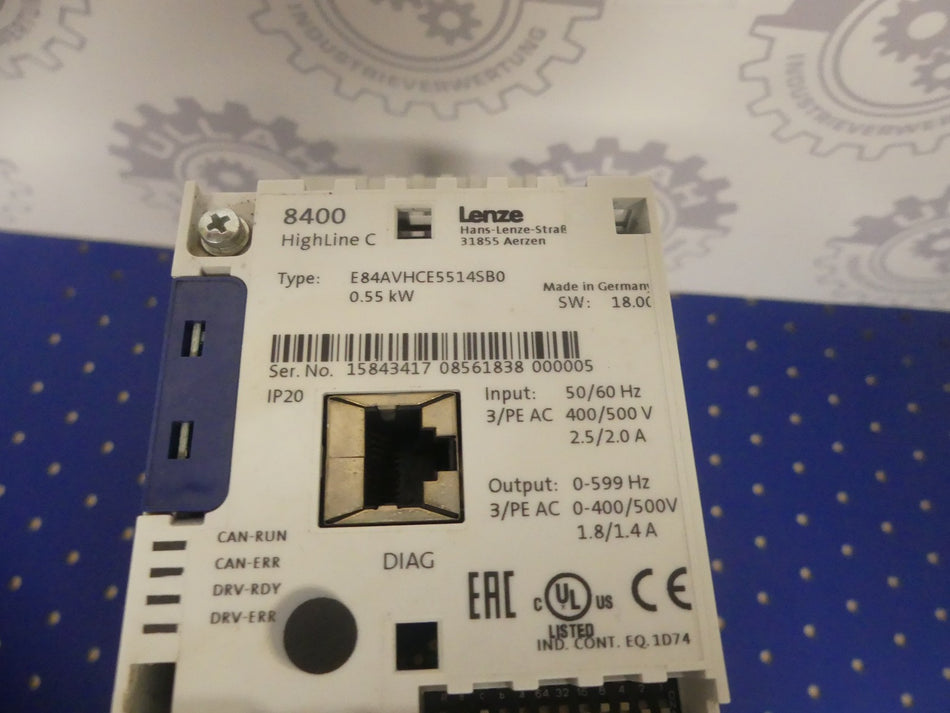 LENZE E84AVHCE5514SB0, leicht beschädigt s. Bilder